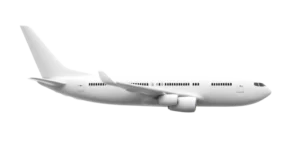 white airplane