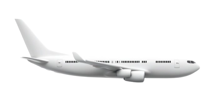 white airplane