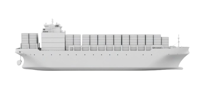 white cargo ship